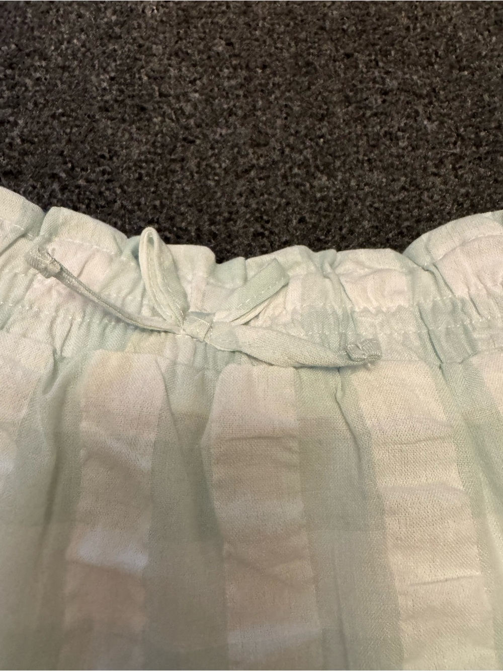 Btween Girls Light Mint Green Gingham Ric Rac Top & Skort Set - Size 7 - Picture 8 of 11